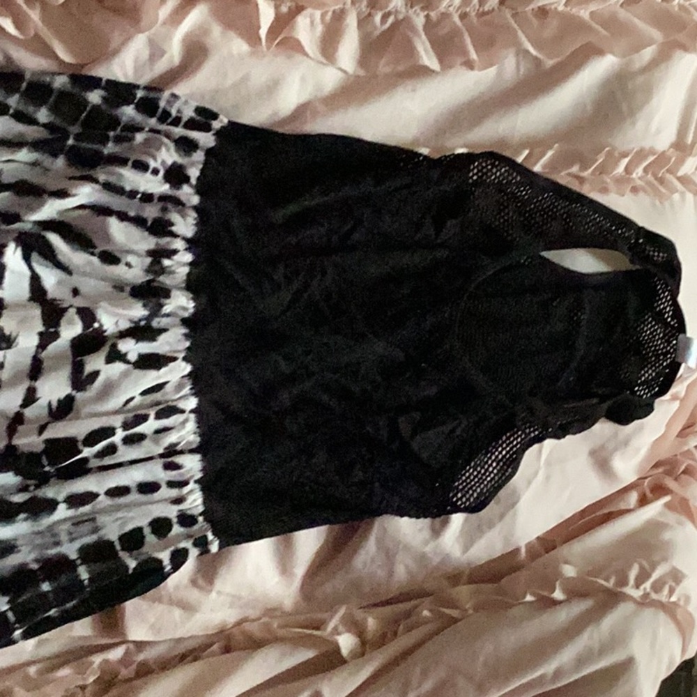 Black and White Medium Aruba Blue Dress